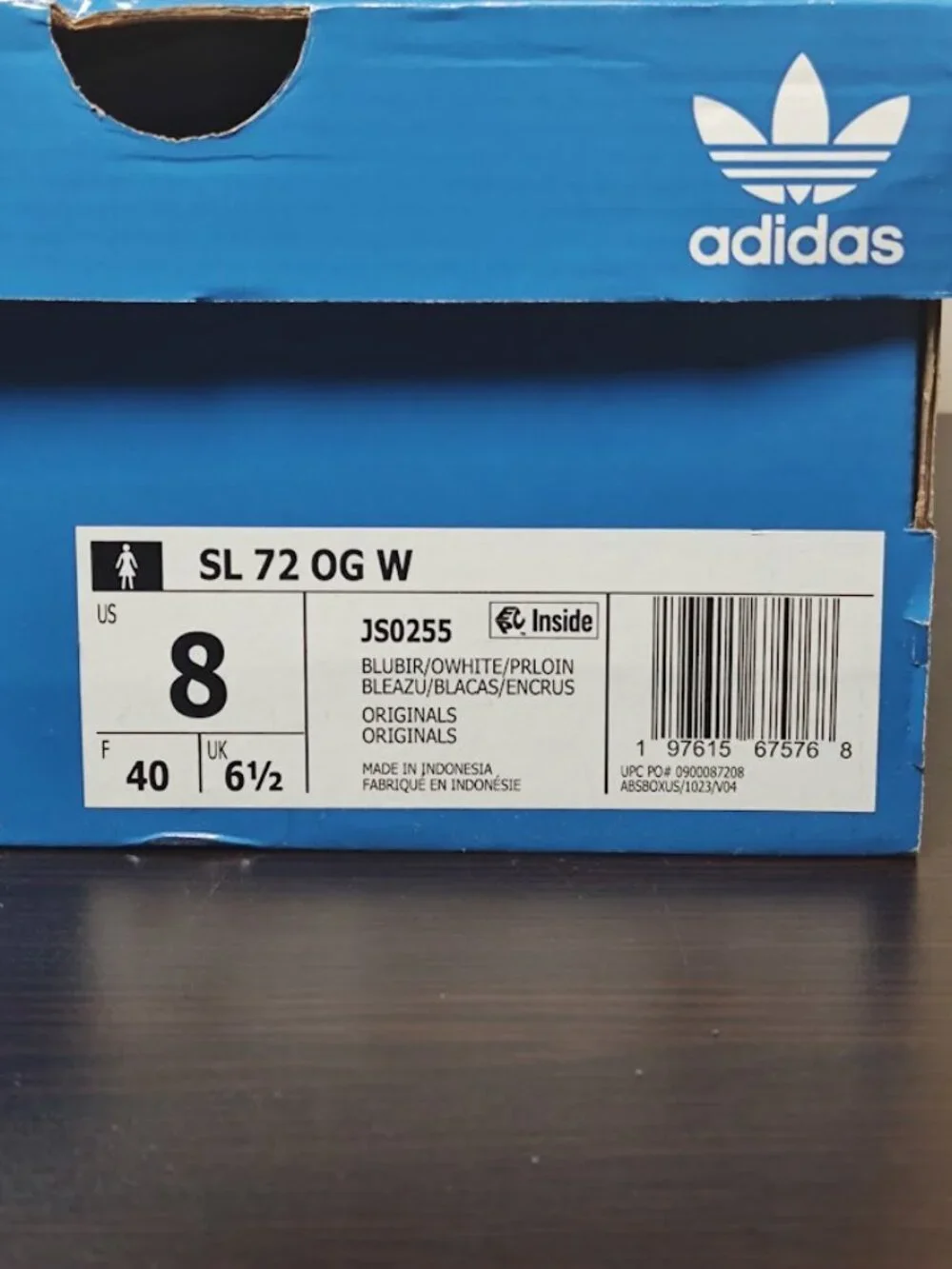 Adidas SL 72 OG Blue Bird Off White JS0255 Women Size 8 NIB Vintage Runner